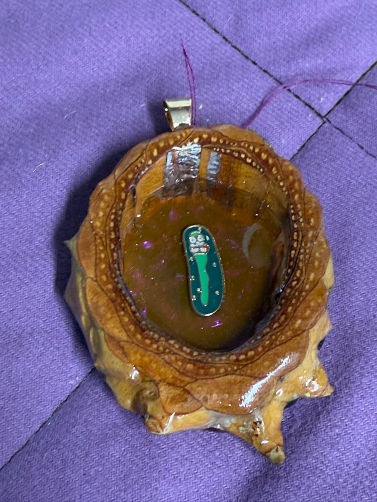 Image of Pickle Rick Pinecone Charm | Handmade PNW Resin Jewelry | #91