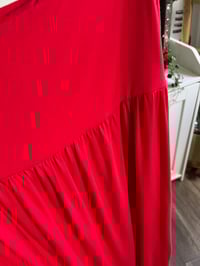 Image 3 of long red skirt with pockets 