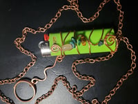 Lighter Keychain case with crystals 