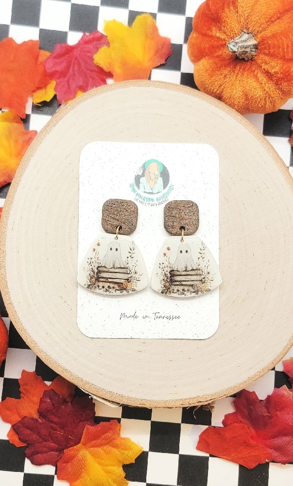 Image of Book Stack Ghost Dangles