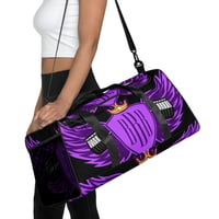 Image 2 of BOSSFITTED Black and Purple Duffle Bag