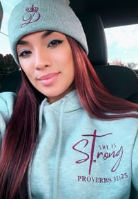 Image 1 of "She Is Strong" PROVERBS 31:25 Faith based/Spiritual Armor (Comes with a free pen!)