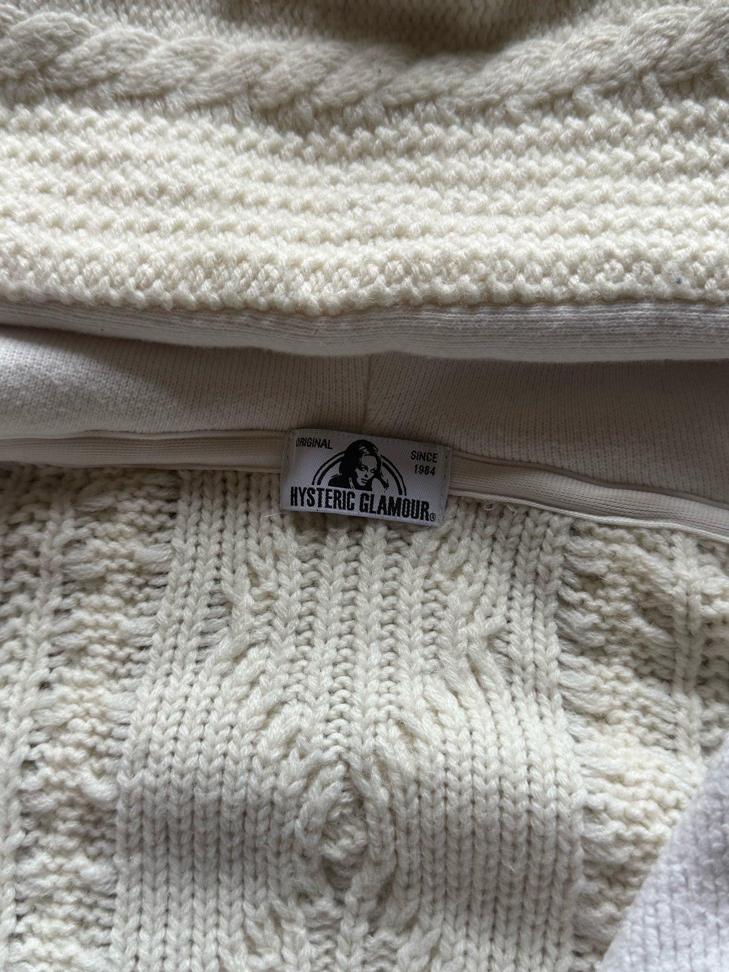 Image of Hysteric Glamour Cable Knit Zip