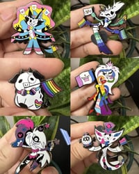 Image 2 of (DEFECTS) Hazbin Hotel Pride Doodle Pins
