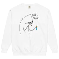 Image 3 of hell yeah Unisex garment-dyed sweatshirt