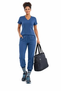 Image 4 of Marled Blue Fashion Compression Sock 