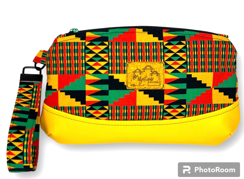 Image of Kente Print Wristlet 