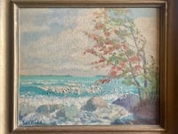 Image 3 of Charming Landscape Oil on Canvas Board