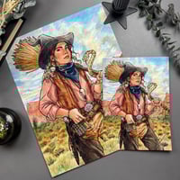 Image 3 of Cowpoke Witch Signed Watercolor Print