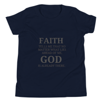 Image 4 of Unisex Youth Short Sleeve T-Shirt (Faith over fear)