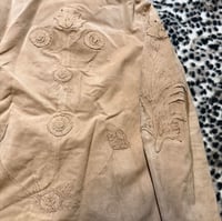 Image 5 of (S) Coldwater Creek embroidered tan suede leather jacket