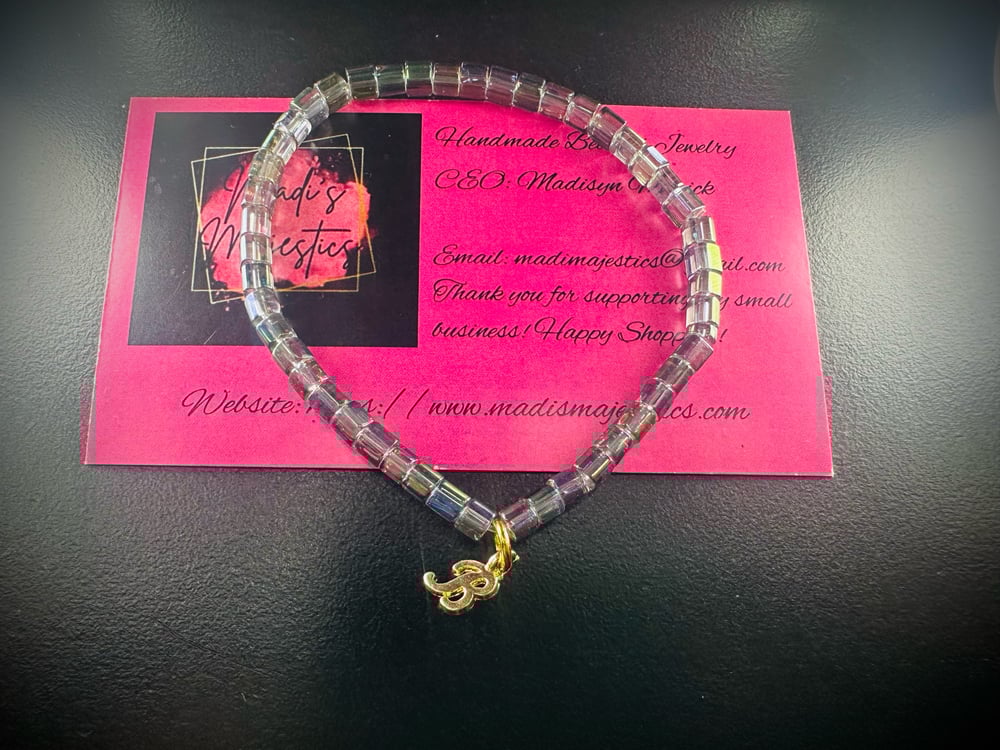 Image of R initial Charm Bracelet Single 