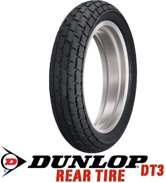 Image of Dunlop DT3 140/80-19 R8 Hard - Rear