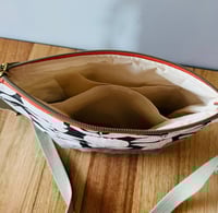 Image 3 of cotton Canvas Flower Shoulder Bag