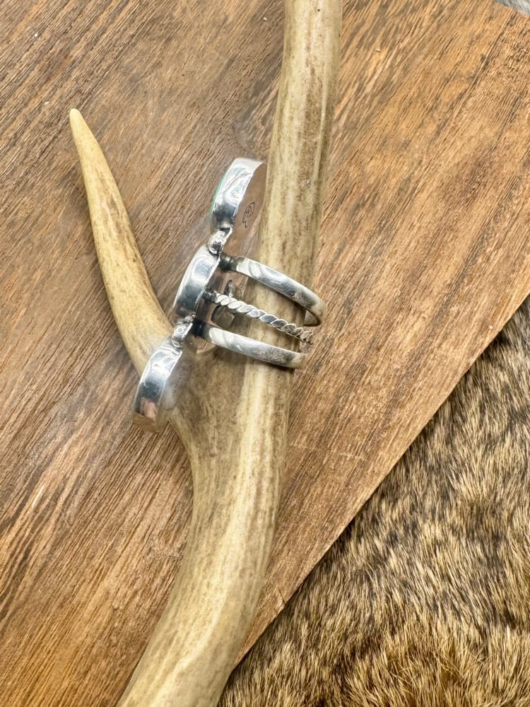 Image of Blackjack & Nila Turquoise Ring - Adjustable