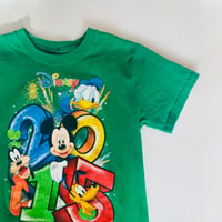 Image 2 of Green Disney t shirt size 7-8 years I