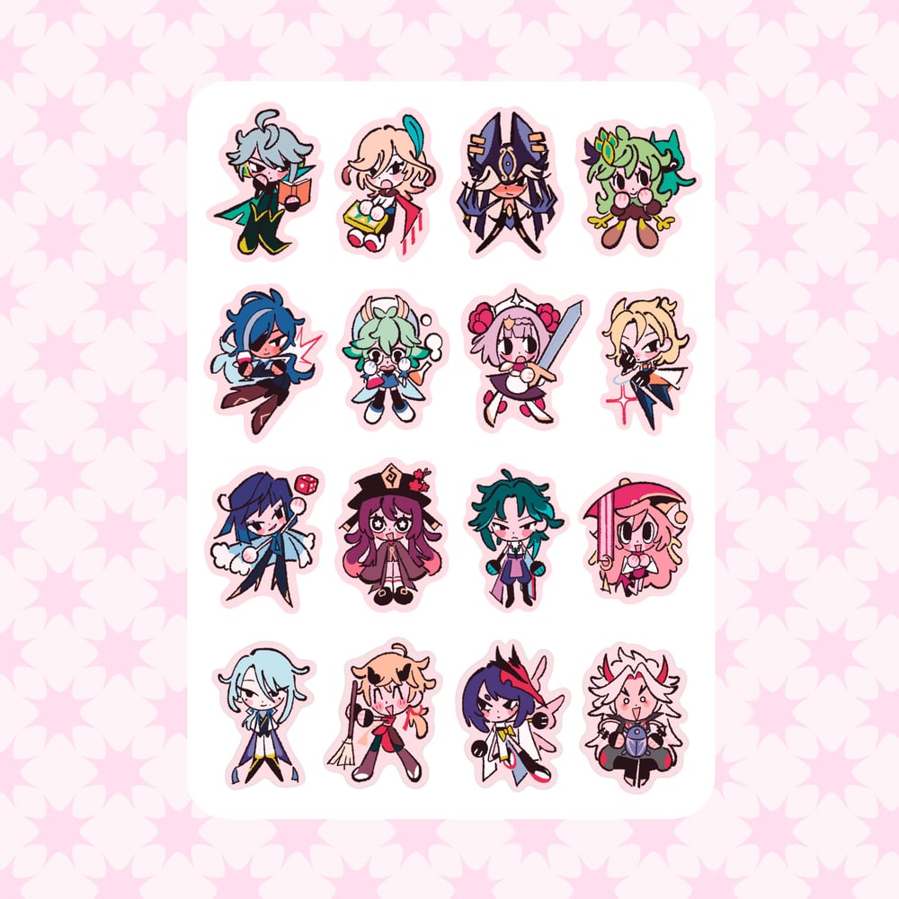 Image of GENSHIN GUMMY STICKER SET