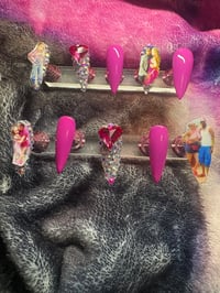 Image 8 of “Choose Your Style: Long Square photo Gel Press-On Nails  medium square or stiletto 