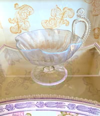 Image 1 of VENETIAN GLASS FOOTED COUPE WITH HANDLE