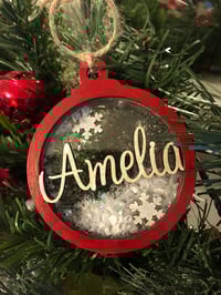 Image 1 of Snow Shaker Christmas baubles