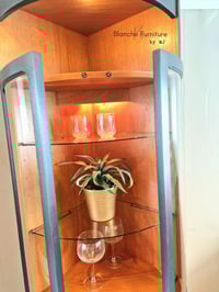 Image 10 of Mid Century Modern Luxury Corner Drinks Cabinet by Nathan - Dark Grey Vintage Cocktail Display Unit