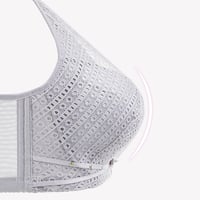 Image 5 of Women Lingerie White Lace Bras Hollow Out Ultrathin Push Up Bra Transparent Brassiere Sexy Underwear