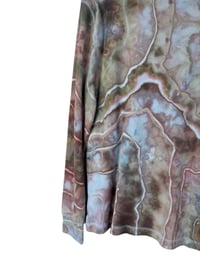 Image 7 of M Unisex Adult Waffle Long Sleeve Shirt in Sedona Geode Ice Dye