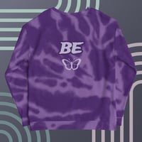 Image 2 of Purple Tie-Dye “Know. Love. Be. YOURSELF.” Sweatshirt