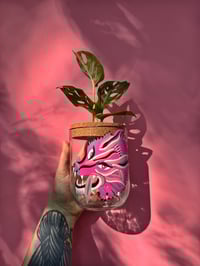 Pink Wolf Upcycled Propagation Jar