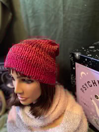 Image 4 of "Ruby Drift" Slouchy Beanie 