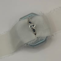 Image 2 of Aquamarine & Apatite Trio Teardrop Ring