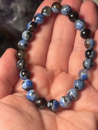 Blue orca agate bracelet 