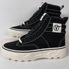 VANS SENTRY WC WOMENS HIGH TOP SHOES SIZE 7 BLACK WHITE WAFFLECUP LACE UP CANVAS NEW
