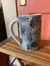 Indigo floral mug