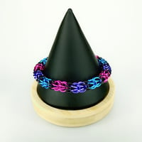 Image 1 of Striped Full Persian Chainmaille Bracelet