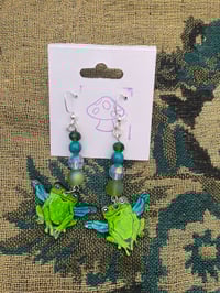Winged Frog Earrings