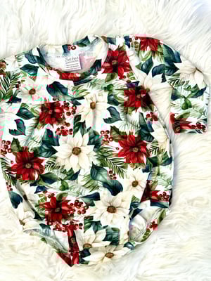Image of Holiday Floral  Bubble Romper
