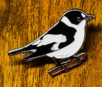 Image 2 of Collared Flycatcher - No.121 - UK Birding Pins - Enamel Pin Badge