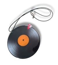 Techno Music Retro Vinyl Records Necklace A