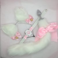 White / pink Kitten petplay set 🐈‍⬛🐾
