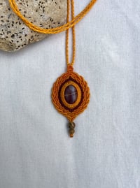 Image 1 of Macrame necklace with noreena stone