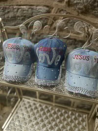 Image 3 of Denim JESUS Love YOU brim Hats 