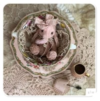 Image 3 of Custom order for Britta - Handmade pink petite teacup elephant
