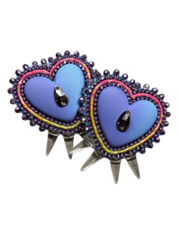 Image 4 of Keylock heart earrings 