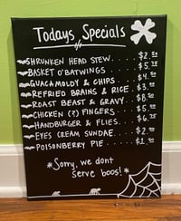 Halloween Menu Specials 