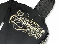 Image 3 of Sherpa Lined ‘All Over Script’ Hoodie