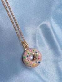 Image 4 of Kawaii Golden Donut Necklace