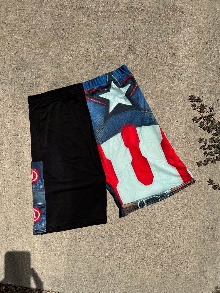 Image of Captain American Biker Shorts 