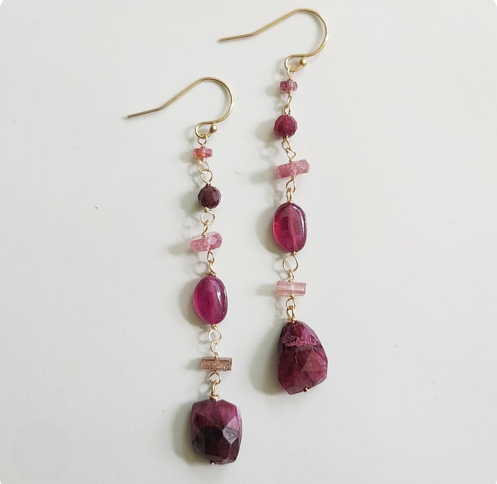 Image of Gemmy Pink Earrings 