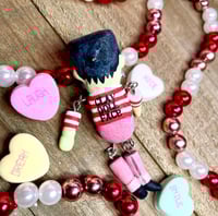 Image 2 of Frankie| Valloween Valentines Day Dangle Pin| JPD Partners in Craft